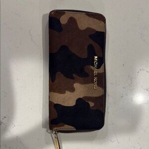 Michael Kors Brown and Black Camouflage Wallet